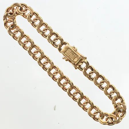 Armband Bismarck, längd 19cm, bredd 7,2mm, 18K. Vikt: 18,9 g