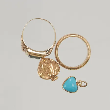 Diverse guld defekt/gravyr 18K 9,6g.