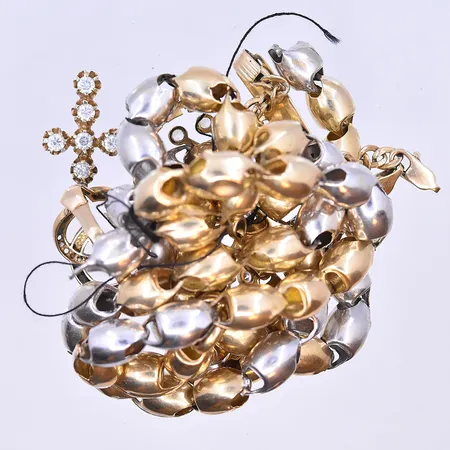 Diverse guld 14K. Vikt: 43,7 g