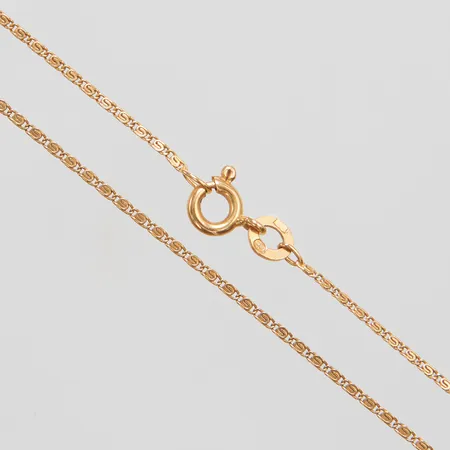 Kedja längd 37cm, bredd 1,1mm, importstämpel, 18K Vikt: 1,9g Vikt: 1,9 g
