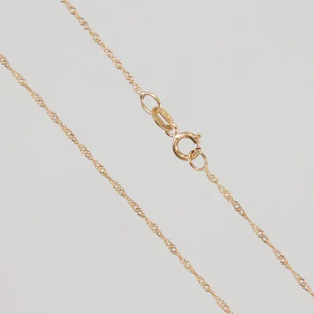 Kedja Singapore 41,5cm bredd 1mm, 18K, Vikt: 0,9 g