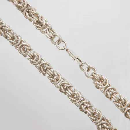 Kedja Drottninglänk längd 46cm, bredd 12,5mm, 925/1000 silver Vikt: 191,3g Vikt: 191,2 g