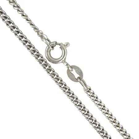 Halskedja Pansar längre modell silver 925/1000, längd 81 cm, bredd 2 mm, tillverkarstämpel CCC Vikt: 9,3 g