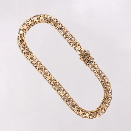 Armband X-länk, längd 19,5cm bredd 5,8mm. 18K Vikt: 11,8 g