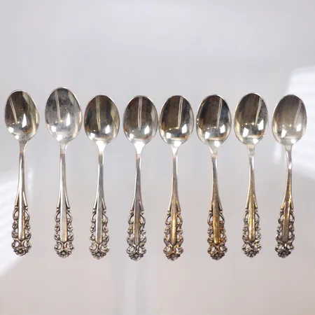 16st Kaffeskedar längd 11cm silver 830/1000 Vikt: 197,8 g