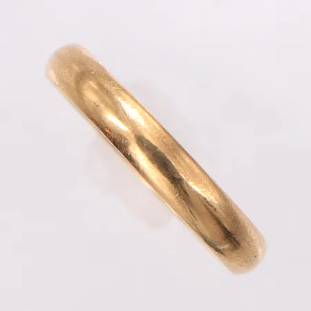 Ring slät stl:19, bredd 3,4mm, gravyr, Balestra, Italien, 18K Vikt: 2,7 g