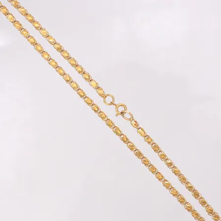 Kedja längd 40,5cm bredd 3,2-3,4mm, 21K Vikt: 8,9 g