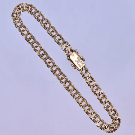 Armband Bismarck längd 18,5cm bredd 5mm 18K. Vikt: 8,9 g
