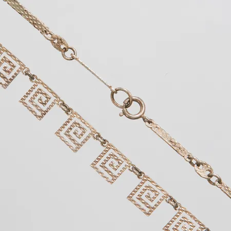 Collier meandermönster längd 50cm, bredd 3-10mm, 835/1000 silver Vikt: 12,3g Vikt: 12,3 g