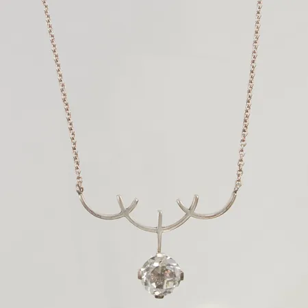 Collier med bergkristall 42cm, Janson Guldvaru Ab Victor 925/1000 Silver 13,5g.
