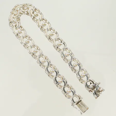 Armband Bismarck längd 20cm bredd 10mm, silver 835/1000-delar 26,2g Vikt: 26,2 g