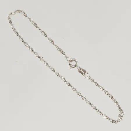 Armband Singapore 17,5cm bredd 1mm vitguld 18K 1,2g.