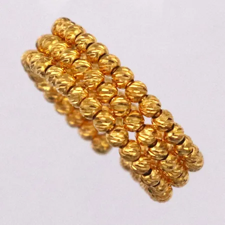 Ring reglerbar stl:ca18, bredd ca 7mm. 21K Vikt: 6,7 g