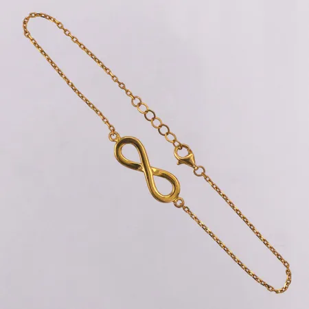 Armband evighetstecken längd ca 20,5cm bredd ca 1-7mm. 21K Vikt: 2,9 g