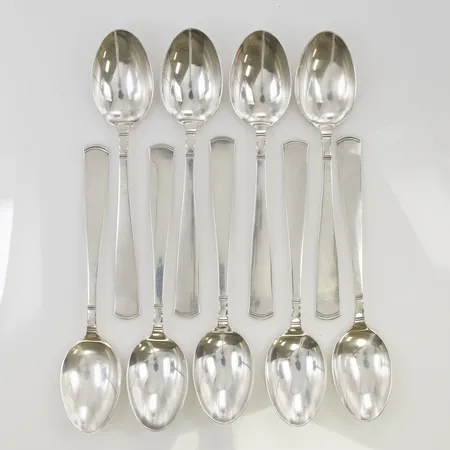 9 Matskedar 17,5cm 830/1000 Silver 373,8g.