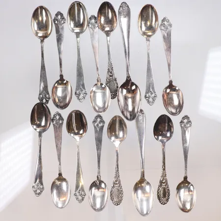 16st Kaffeskedar 10-11cm silver 830/1000 Vikt: 135,6 g