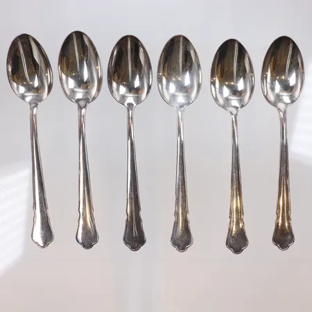 6st Kaffeskedar modell Disa längd 11,5cm silver 830/1000 Vikt: 74,2 g