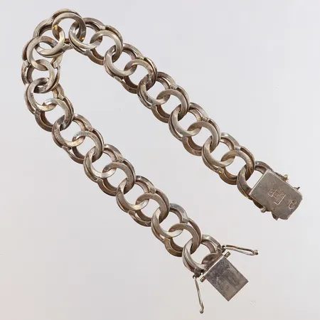 Armband Bismarck längd 21cm bredd 13mm ihålig Silver 830/1000. Vikt: 23,7 g