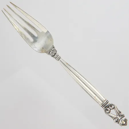 En Matgafflar Georg Jensen Acorn, längd 19cm, något skev, 925/1000 silver Vikt: 59,0g Vikt: 59 g