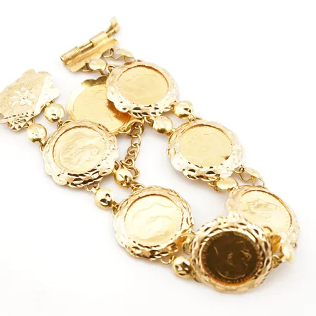 Armband, 18,5cm, bredd 20mm, 21k Vikt: 18,3 g