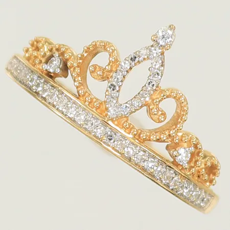 Ring med vita stenar, stl 16½, bredd 1,8-10,5mm, GHA, 18K Vikt: 2,7 g