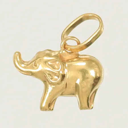 Hänge elefant, 13x10mm inklusive hängöglan, 18K Vikt: 0,4 g