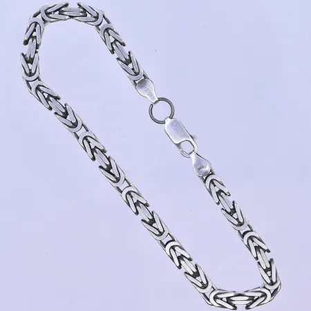 Armband Kejsarlänk Guldfynd längd 23cm bredd 5mm silver 925/1000. Vikt: 26 g