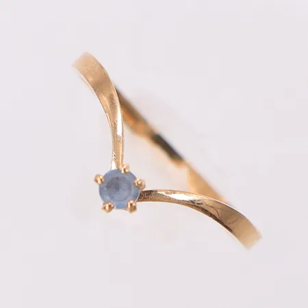 Ring med sten stl:16, bredd 1,5-6mm, GFAB, 18K Vikt: 1 g