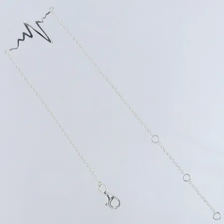 Armband med dekor längd 17-21cm bredd 0,8-14mm Silver 925/1000.  Vikt: 1,3 g