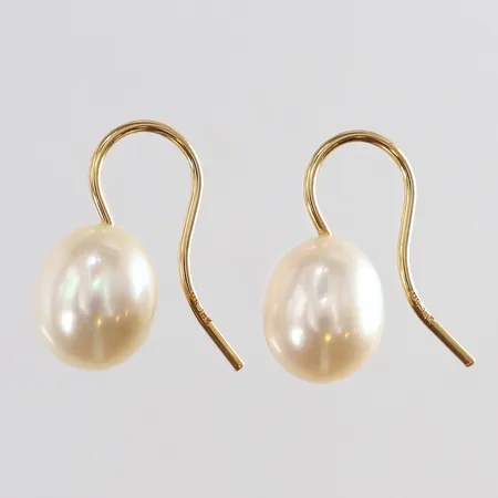 Örhängen med pärlor mått 19x9mm 18K Vikt: 3,5 g