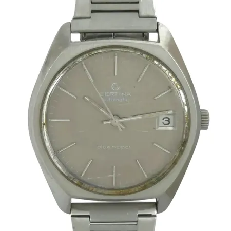 Herrur Certina Blue Ribbon "VOLVO", stål, Ø36 mm, automatisk, mycket repor på glas, universallänk i stål, bruksmärken,