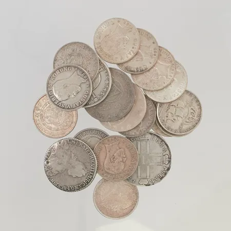 20 Mynt, 800/1000 Silver 327,2g.