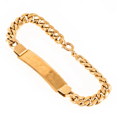 Armband med namn- och datumgravyr 18K 17,2g.