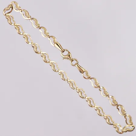 Armband längd 18,5cm, bredd 3,8mm, 18K Vikt: 2,3 g