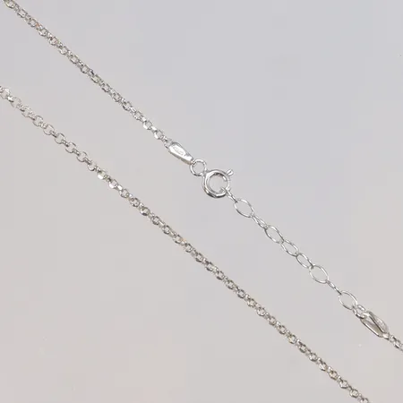 Kedja Ärtlänk 42-45cm bredd 1mm silver 925/1000 Vikt: 2,9 g