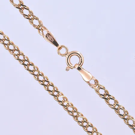 Collier Trådlänk Guldfynd längd 48,5cm bredd 3mm 18K. Vikt: 3,9 g