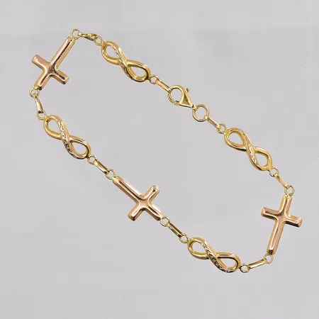 Armband längd 19cm bredd 5,5-11mm 18K Vikt: 4,5 g