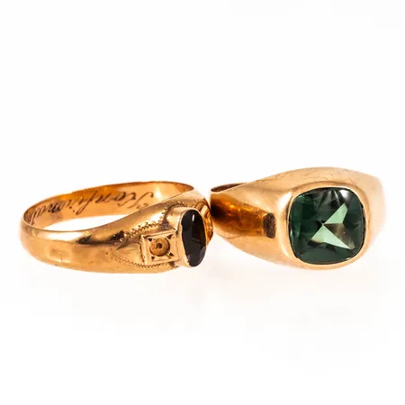 2 ringar med defekter 18K 5,2g.