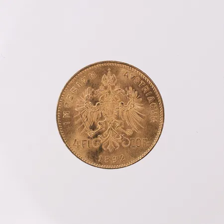Mynt Österrike-Ungern 10 franc 1892, 21,6K Vikt: 3,2 g