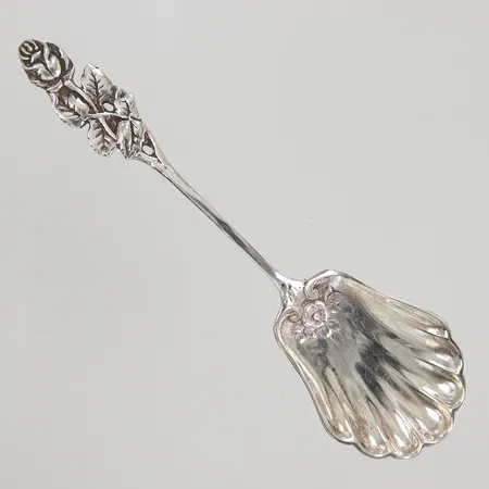 Syltsked med blomdekor 13,5cm, Hultman A/B J L år 1948, 830/1000 silver, Vikt: 23,5 g