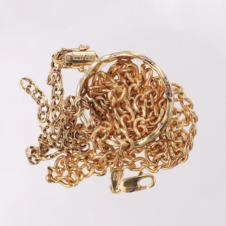 Kedja, armband, ring, defekta, gravyr. 18K Vikt: 21,1 g