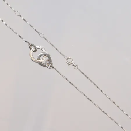 Collier med vita stenar Thomas Sabo "Forever Together" 45cm bredd 1-12mm silver 925/1000 Vikt: 2,9 g
