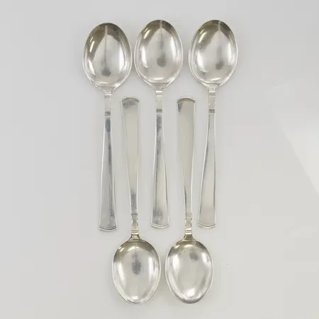 5 Teskedar 15cm 830/1000 Silver 136,5g.
