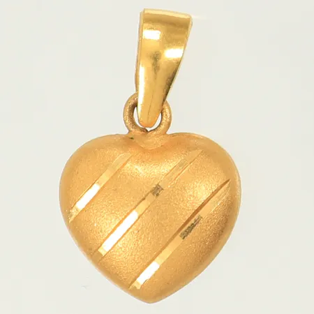 Hänge hjärta 12x12mm exkl ögla, tjocklek 6,5mm, 21K 2,2g Vikt: 2,2 g