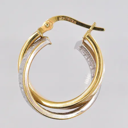 Örhänge udda Ø 20mm defekt 18K Vikt: 1,7 g