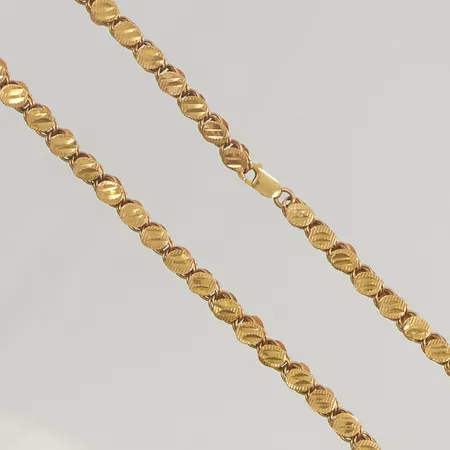 Kedja, 61cm, bredd: 4mm, 21K, 22,7g.