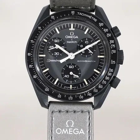 Armbandsur Omega x Swatch "Mission to Mercury" bioceramic. quartz. velcro-band samt extra band. 42mm SO33A100