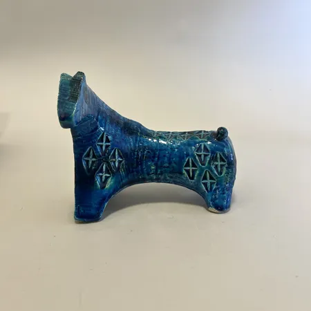 Figurin Häst Aldo Londi, Bitossi Italy, glaserat stengods, höjd 12cm. 