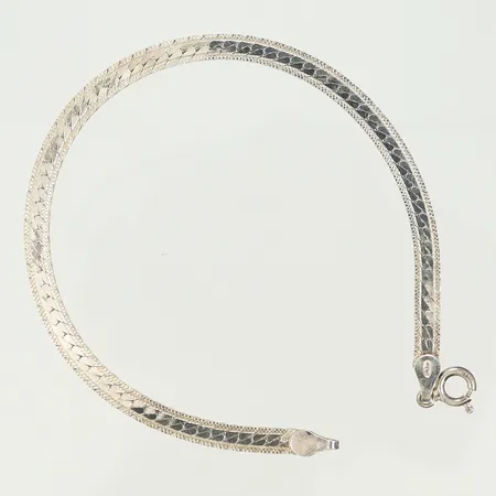 Armband manglat 18cm bredd 4mm, silver 925/1000-delar 4,7g Vikt: 4,7 g