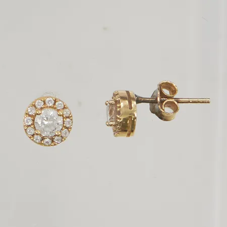 Örhängen 7mm förgyllda, 925/1000 Silver 1,7g.
